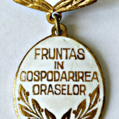 INSIGNA FRUNTAS IN GOSPODARIREA ORASULUI 1966