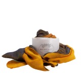 Cumpara ieftin Eșarfă Mătase Naturală Agrigento Unisex, Dublă Față, Galben Auriu/Verde Sidefat, 185x65cm, Made in Italy