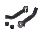 Capete Ghidon Bicicleta Aluminiu Negru, Forma Anatomica, Prindere 22.2mm, Accesorii Biciclete