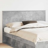 vidaXL Tăblie cap cu headboard Gri din beton 160 cm Lemn compozit 887740