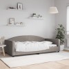 VidaXL Cadru de pat, gri taupe, 100 x 200 cm, material textil