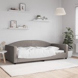 VidaXL Cadru de pat, gri taupe, 100 x 200 cm, material textil