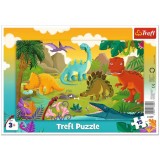 PUZZLE 15 PIESE DINOZAURI, Trefl