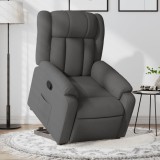 VidaXL Fotoliu rabatabil cu ridicare pe verticală, gri &icirc;nchis, textil 3205317