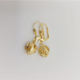 Cercei placati cu aur Golden Globe - 3 cm