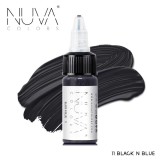 Tus Micropigmentare NUVA Colors 15ml - 11 Black N Blue, Eyeliner, Microblading, Sprancene, Personalizabil