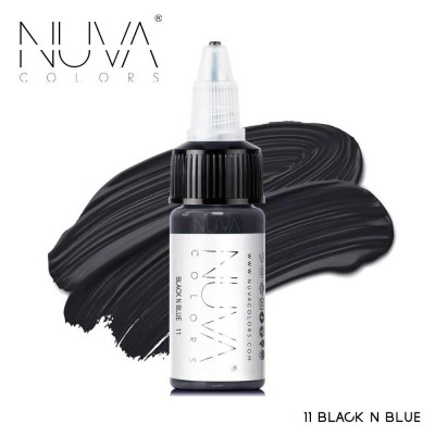 Tus Micropigmentare - NUVA Colors &amp;ndash; 15ml - 11 Black N Blue foto