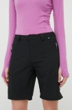 Viking pantaloni scurți outdoor Sumatra femei, culoarea negru, neted, high waist