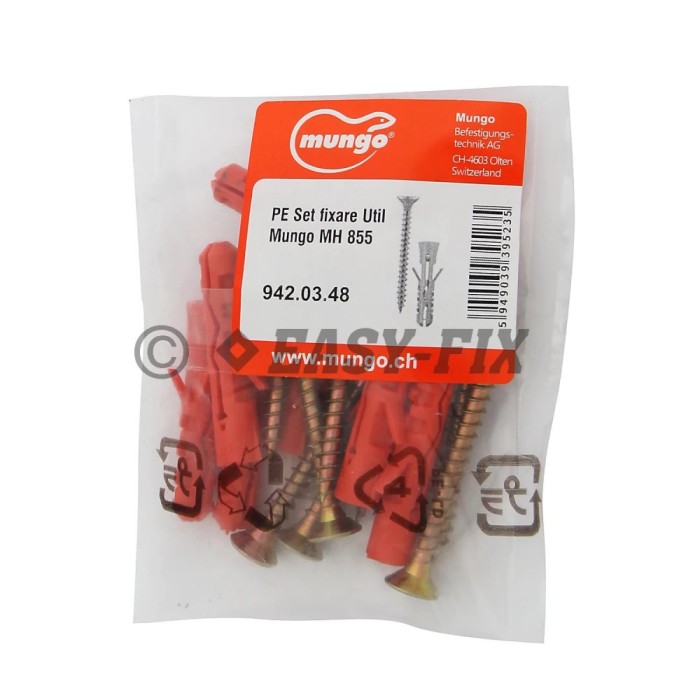 SEA Set fixare Util Mungo cu diblu şi şurub PAL - MH 855 - 8 buc/Pungă