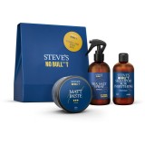 Steve&#039;s No Bull***t Hair Care Trio Box set cadou pentru păr pentru bărbați