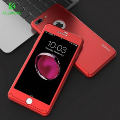 Husa MyStyle Red pentru Apple iPhone 8 Plus acoperire completa 360 grade cu folie de protectie gratis