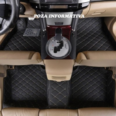 Covorase auto LUX PIELE 5D Mercedes S-Class W221 2005-2013 scurt ( 5D-06 cusatura bej ) Automotive TrustedCars foto