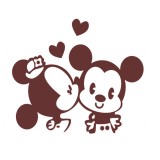 Sticker decorativ pentru intrerupator, Mini cu Miki, 11 cm, 12200ST-19