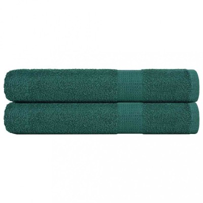 Prosoape pentru sauna 2 buc Verde 80x200cm 360 g/m&amp;sup2; 100% bumbac foto