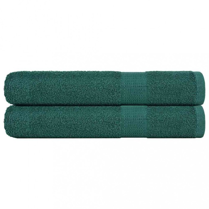 Prosoape pentru sauna 2 buc Verde 80x200cm 360 g/m&sup2; 100% bumbac