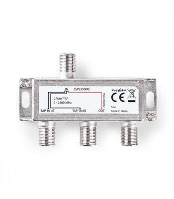 Spliter F Max. 10 dB Frecventa 5-2400MHz 2 Iesiri TAP Nedis foto