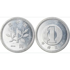 Japonia 1990 - 1 yen, circulata