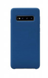 Huse silicon antisoc cu microfibra interior Samsung S10 Plus , S10+ , Albastru, Husa