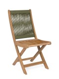 Cumpara ieftin Set 2 scaune gradina, terasa lemn acacia textil verde olive Danubio 42x61x90h