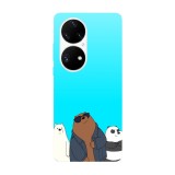 Husa compatibila cu Huawei Nova Y70 model The Three Bears gang, Silicon, TPU, Viceversa, Transparent, Carcasa