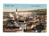 CP Cluj-Napoca - Panorama, interbelica, circulata, stricata pe mijloc, Printata, Cluj Napoca