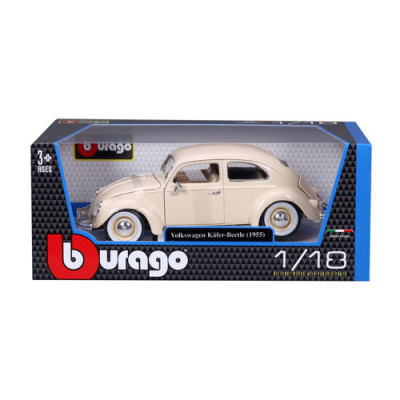 Masinuta Bburago Volkswagen Kaffer Beatle 1/18, bej foto