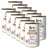 Conservă Brit Mono Protein Rabbit, 12 x 400 g