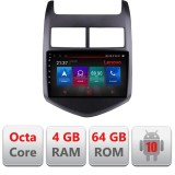 Navigatie Chevrolet Aveo 2010-2013 E-AVEO10 Octa Core cu Android Radio Bluetooth Internet GPS WIFI DSP 4+64GB 4G RESIGILAT CarStore Technology