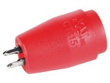 Conector banană 4mm soclu roşie 25A CAL TEST