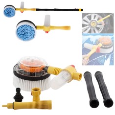 Perie Rotativa pentru Spalare Auto APF&reg; &ndash; Spumare Automata, Maner Lung 100cm, Curatare 360&deg;, Presiune Ridicata