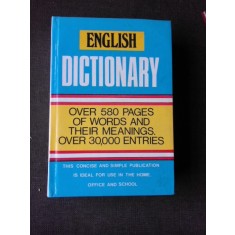 ENGLISH DICTIONARY, OVER 580 PAGES OF WORDS AND THEIR MEANINGS, OVER 30,000 ENTRIES