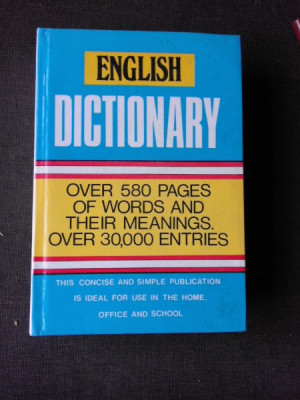 ENGLISH DICTIONARY, OVER 580 PAGES OF WORDS AND THEIR MEANINGS, OVER 30,000 ENTRIES foto