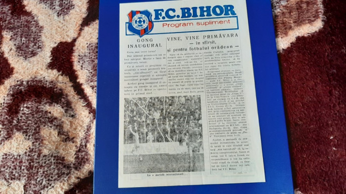 program - supliment FC Bihor Februarie 1982
