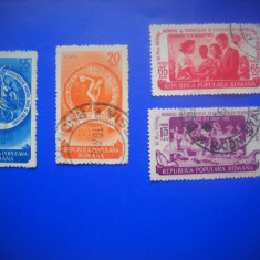 HOPCT LOT NR 368 B-FESTIVAL MOND. TINERET 1953-4 TIMBRU VECHI-STAMPILAT ROMANIA