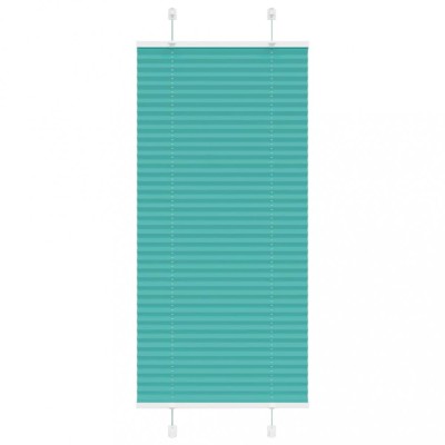 vidaXL Jaluzea plisată verde petrol 55x150 cm Lățime țesătură 54,4 cm foto