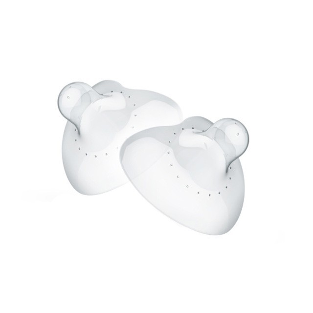 Set 2 protectii din silicon pentru mameloane M BabyOno 848, Transparent Set 2 protectii din silicon pentru mameloane M BabyOno 848, Transparent