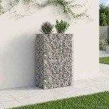 vidaXL Pat ridicat din gabion Argintiu 42033333