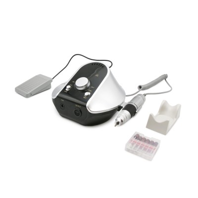 Mașină de manichiură și pedichiură 45000 rpm, 65W Global Fashion 720, argintiu foto