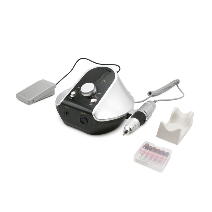 Mașină de manichiură și pedichiură 45000 rpm, 65W Global Fashion 720, argintiu