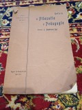 Revista de filosofie și pedagogie, 1906, anul I, fascicula II și III
