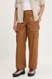 Columbia pantaloni Brea Falls femei, culoarea maro, lat, high waist, 2086041