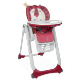 Scaun de masa, Chicco, Polly 2 Start, 8 pozitii de reglare a inaltimii, 4 pozitii reglare spatar, Cu roti, 0 luni+, Lion