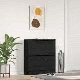 Cumpara ieftin Dulap pentru &Icirc;ncălțăminte cu ușă Stejar negru 80 x 21 x 87.5 cm