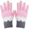 Manusi de dama, flippy, model ondulat, functie touchscreen (ecran tactil), material acril tricotat, manseta elastica, interior catifelat, marime unive
