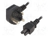 Cablu alimentare AC, 1.8m, 3 fire, culoare negru, BS 1363 (G) mufa, IEC C5 mama, ESPE -