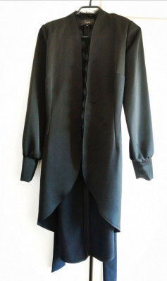Rochie NOIRE tip sacou frac fostul brand romanesc neagra cu dantela masura S foto