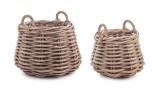 Cumpara ieftin Set 2 cosuri ratan natur Malang 40x30 cm, 50x40 cm