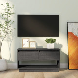 Comoda TV, gri, 74x34x40 cm, lemn masiv de pin GartenMobel Dekor, vidaXL