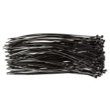 Benzi de strangere Topex 2.5 x 200 mm, negre, set 100 bucati