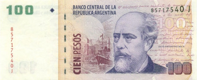 ARGENTINA █ bancnota █ 100 Pesos █ 2003- █ P-357 █ UNC █ necirculata foto